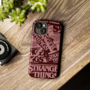 strange things pattern phone case — vintage newspaper collage iphone cover