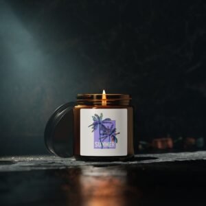 summer palm soy candle — scented amber jar (multi size)