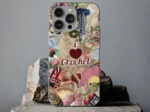 crochet collage flexi case — "i crochet" phone cover